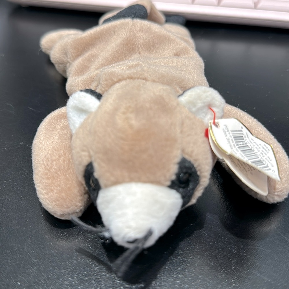 Retired 1995 Ty Ringo Raccoon Beanie Baby with tag